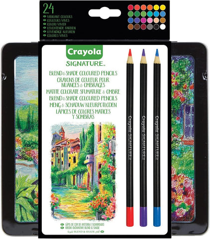 Crayola Signature 24 Matite Colorate Sfumature E Ombre toysvaldichiana.it 