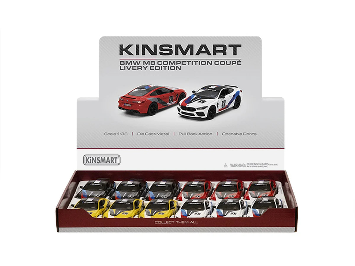 Easy Toys KINSMART – BMW M8 Competition Coupe Livery Edition – 1 Modellino 12,5cm C/porte Apribili In Espo Da 12pz (28x39cm) 4ass…x12…x48