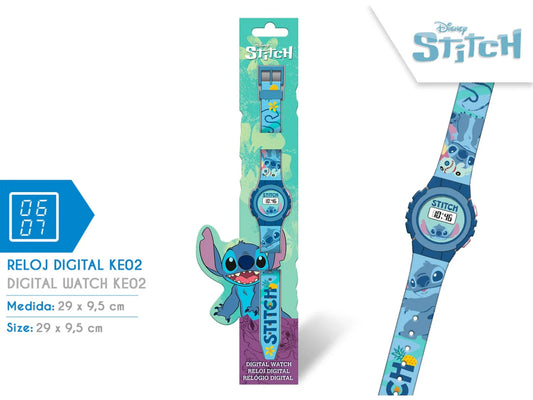 Stitch orologio digitale KE02 blu