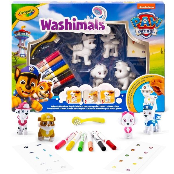 Crayola Washimals Pets - Set con Adesivi Paw Patrol