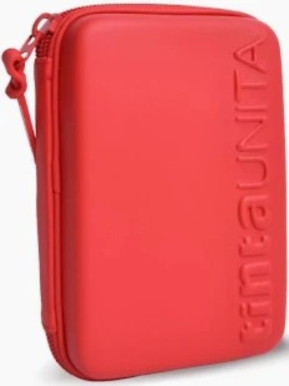 ASTUCCIO ONE TIME tintaUNITA ROSSO 1 zip 3 scomparti cod.28881