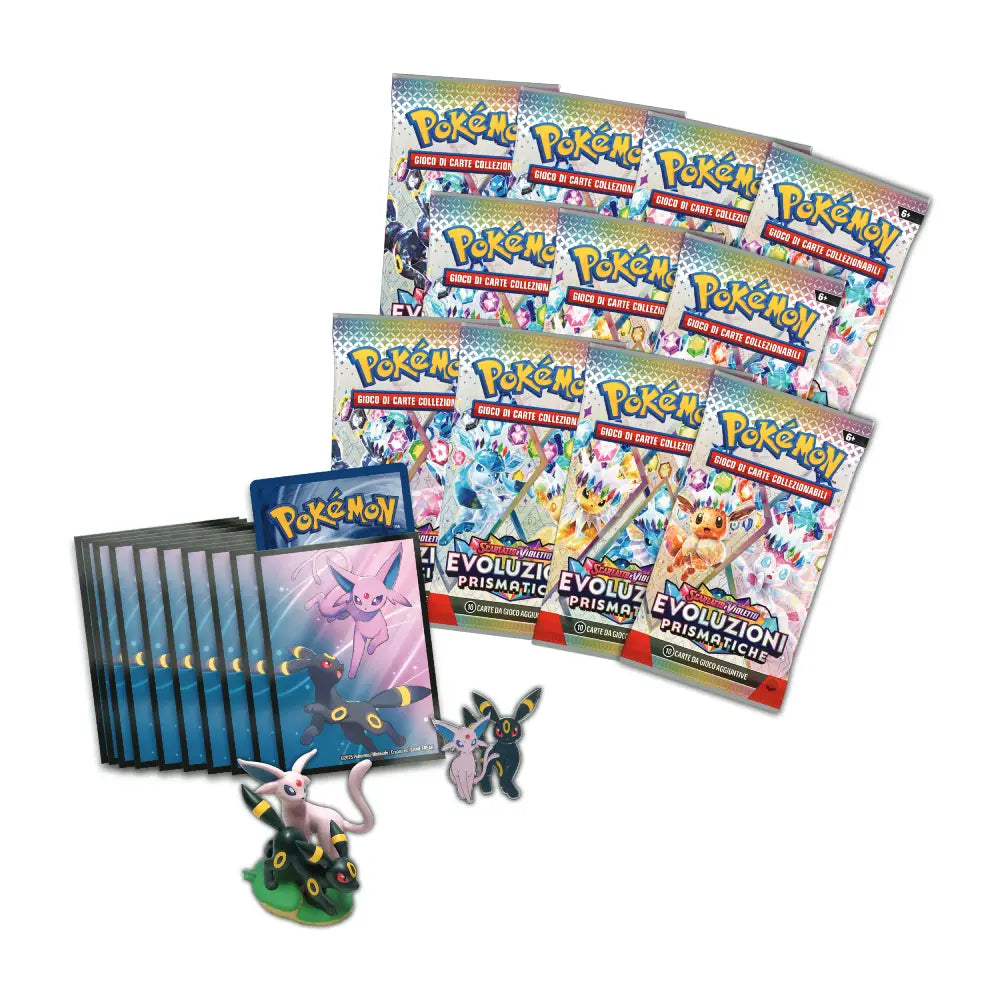 Pokemon Collezione Premium con Statuina dell'espansione Scarlatto e Violetto Evoluzioni Prismatiche