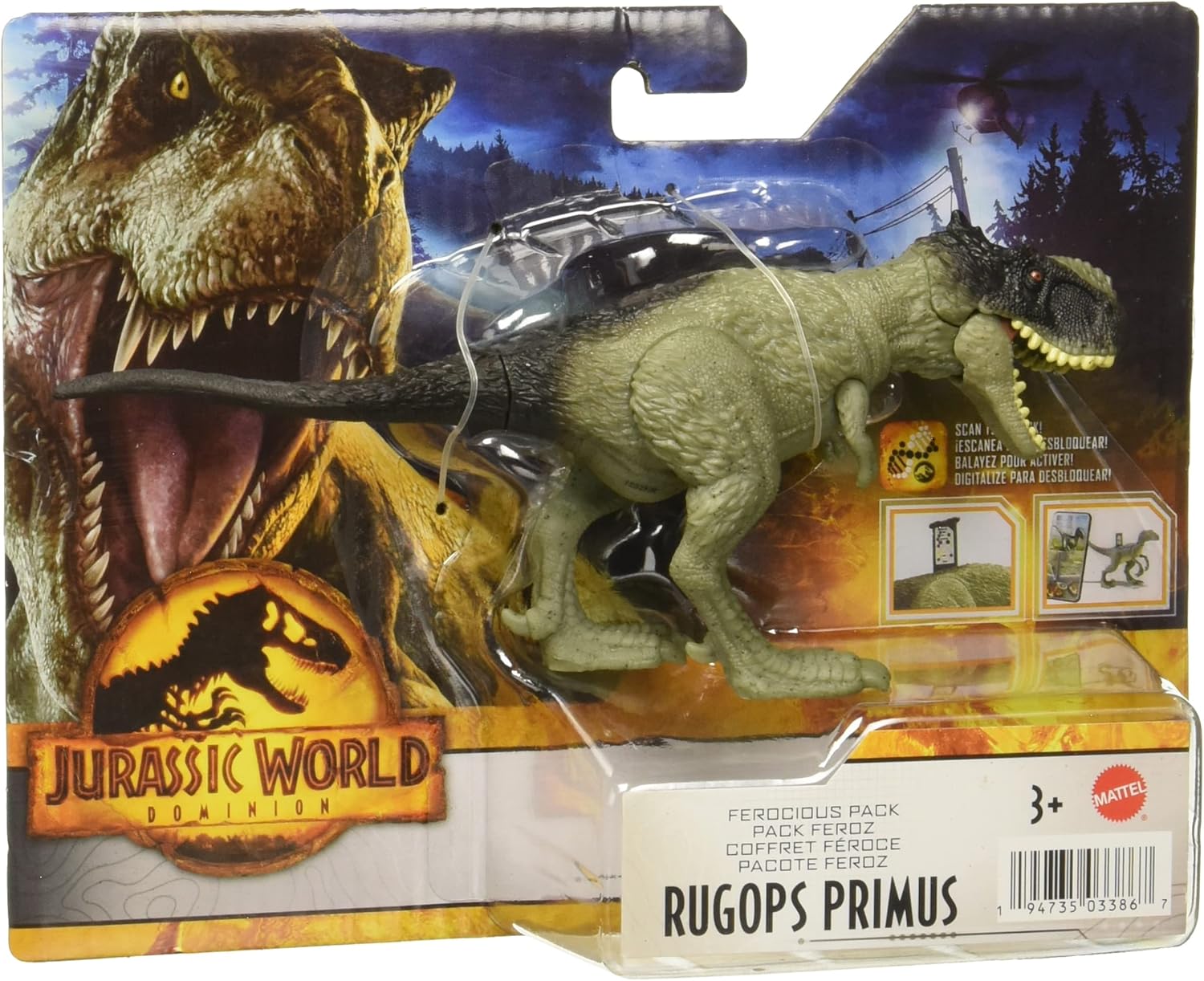 Mattel Jurassic World - Ferocious Pack: Rugops Primus