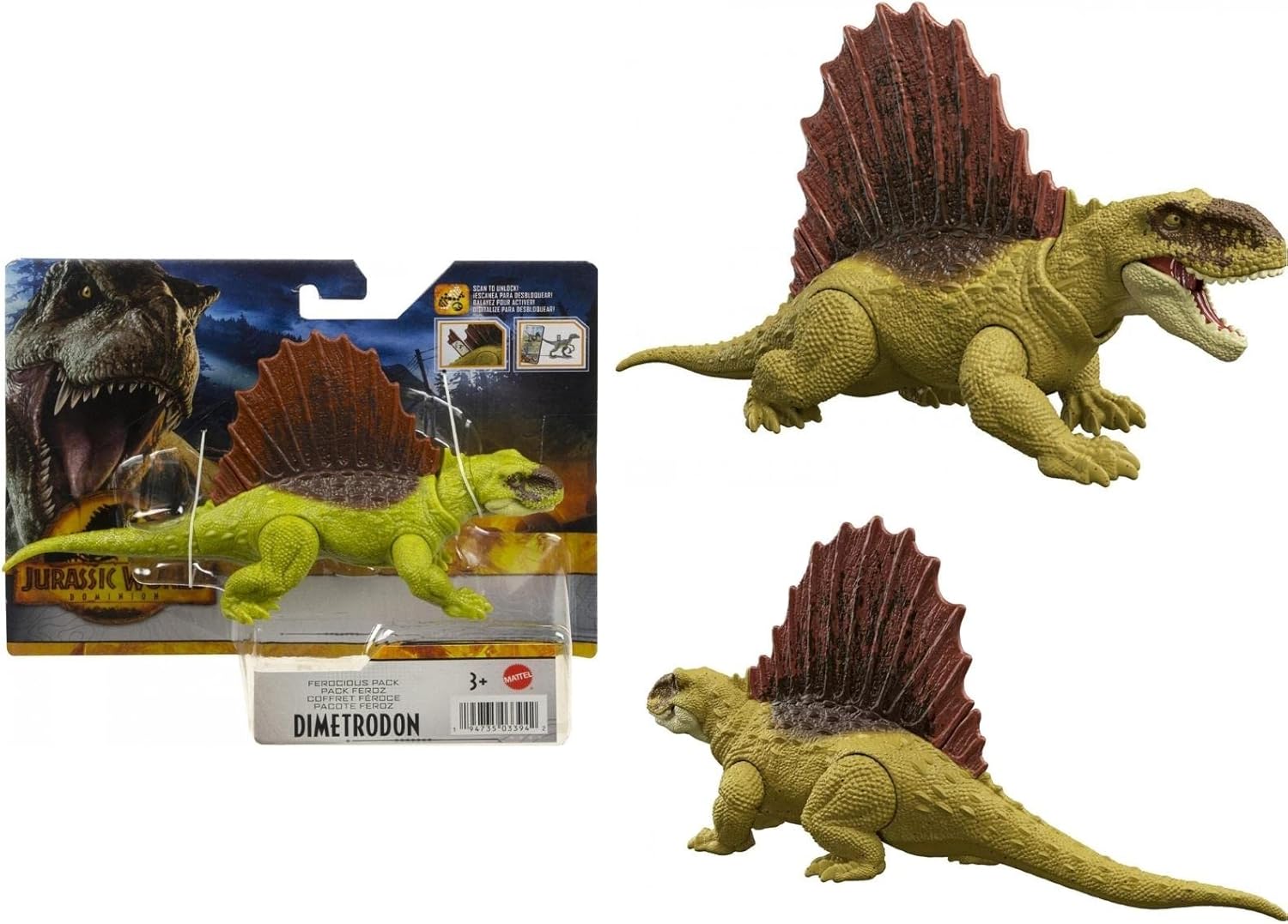 Mondo Jurassic Dominion - Dinosauro Animali Feroci "Dimetrodon"