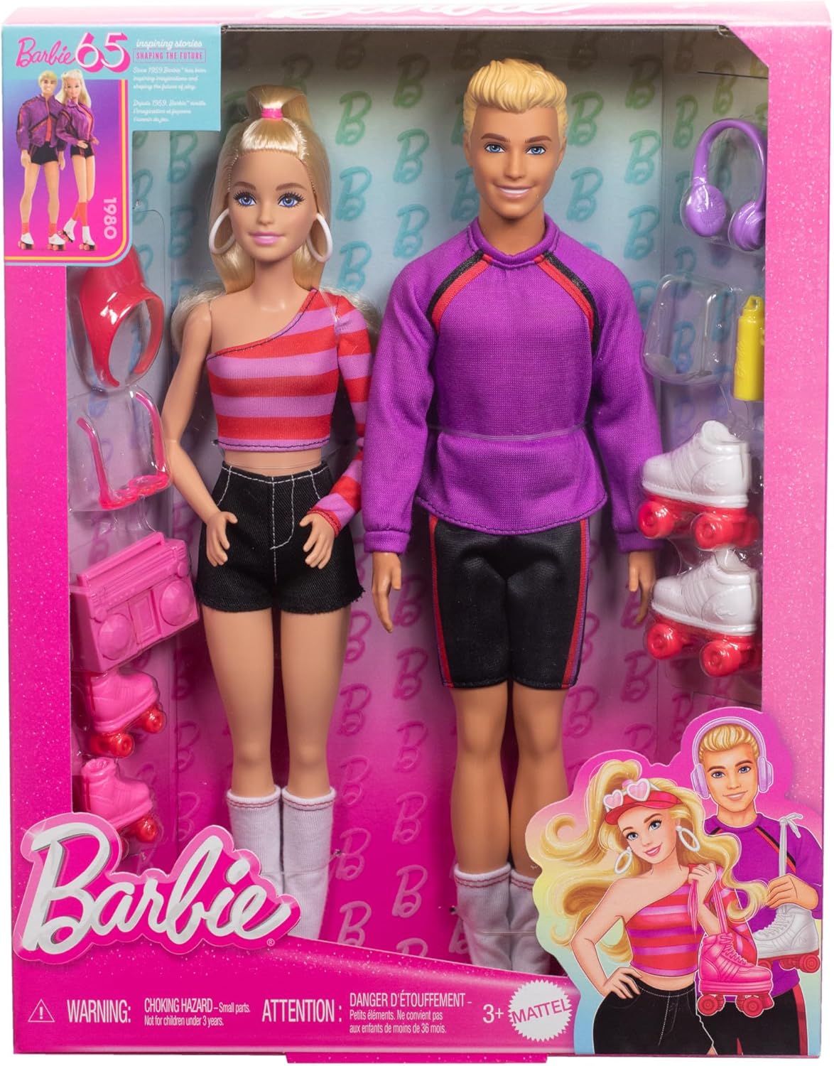Barbie - Bambola Con Pattini A Rotelle Rosa E Cucciolo, Con Capelli Ri Neri In Stile Afro E Outfit Alla Moda Indossa Barbie - Bambola Con Pattini A Rotelle Rosa E Cucciolo, Con Capelli Ri Neri In Stile Afro E Outfit Alla Moda Indossa