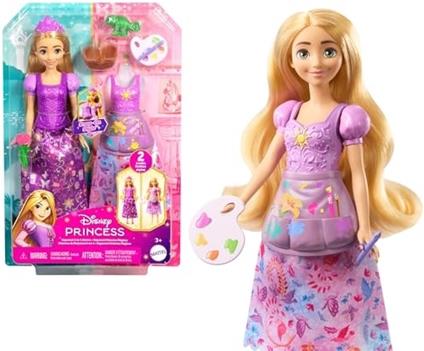 Disney Princess Rapunzel 2-in-1 Stories (bambola di Rapunzel con 2 look diversi e 9 accessori ispirati al film Tangled).