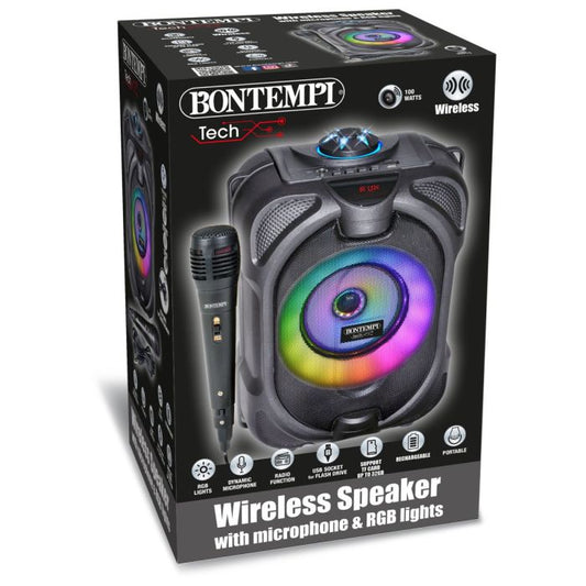 Bontempi Amplificatore wireless con microfono dinamico ed effetti