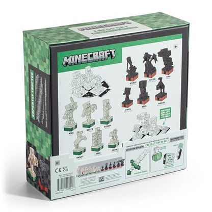 The Noble Collection Minecraft Overworld Heroes Vs Hostile Mobs Chess Set PVC