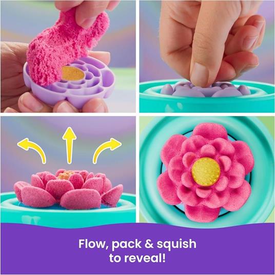 Kinetic Sand Squish Blossom Fiore che Sboccia