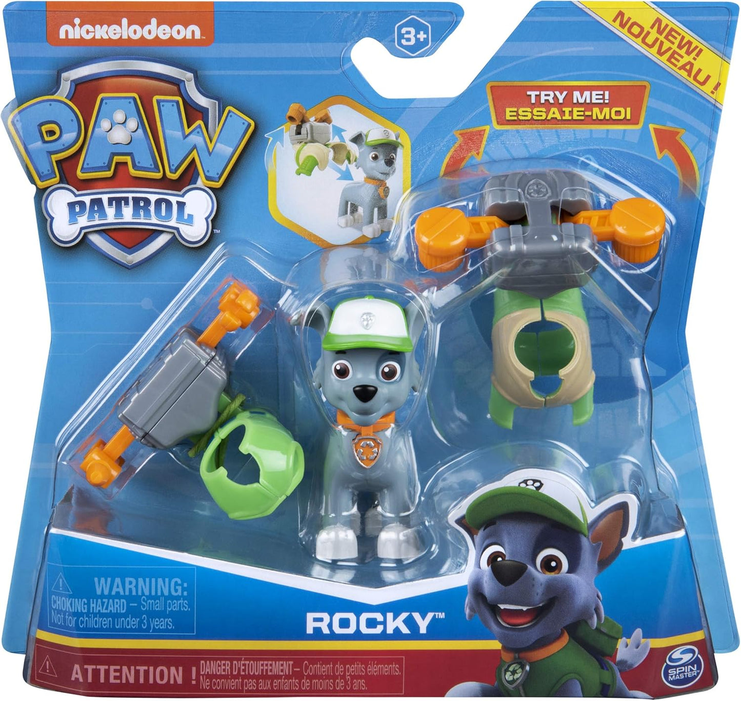 Paw Patrol Rocky 2 Clip On Backpacks Rescue