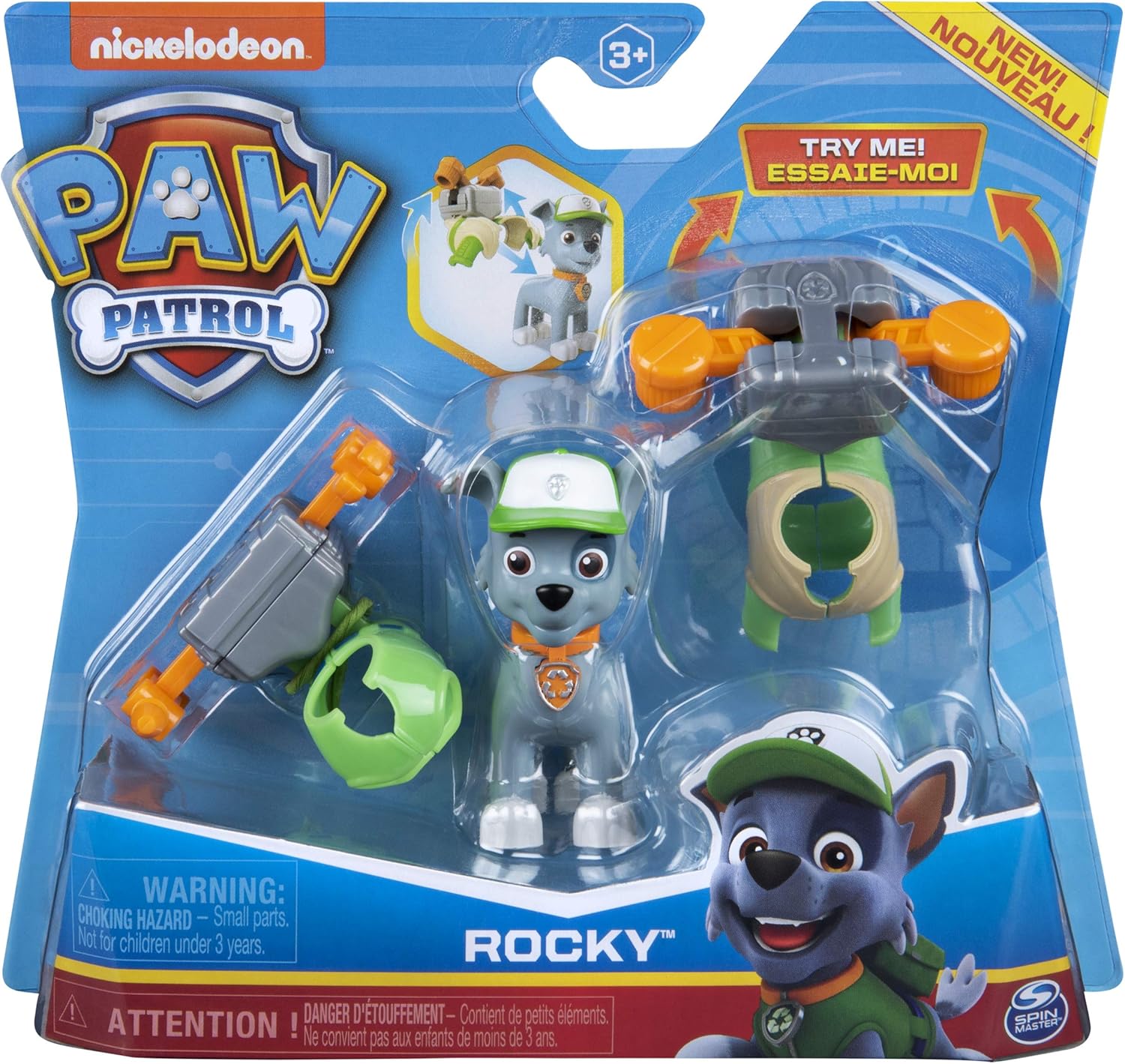 Paw Patrol Rocky 2 Clip On Backpacks Rescue