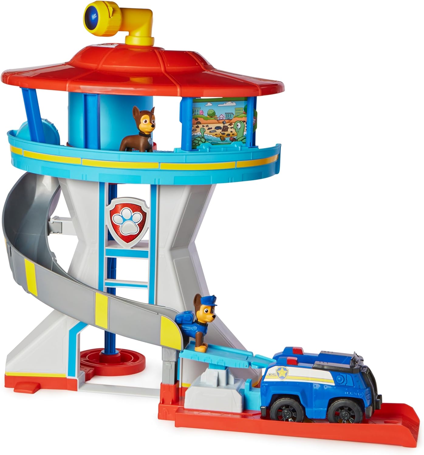 Paw Patrol Quartier Generale, Set Di Gioco Torre Di Controllo, 2 Personaggi Di Chase