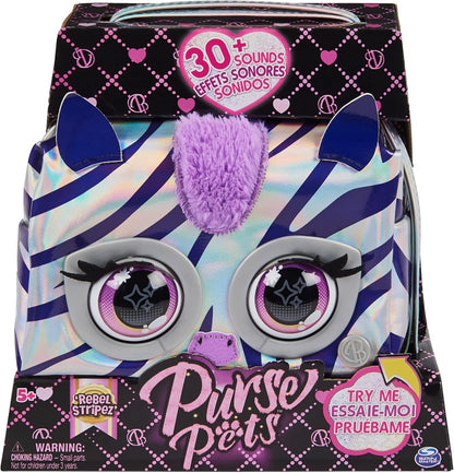 Purse Pets Puppy Metallic Magic-Borsa Interattiva Con 30 Suoni E Reazioni, Musica E Giochi