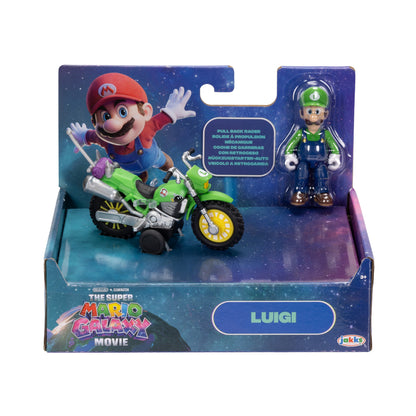 JAKKS Pacific Luigi Motocicletta Riavvolgimento Super Mario Galaxy Multicolore