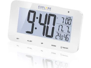 Explore Scientific RDC-1004 Sveglia LCD Nera