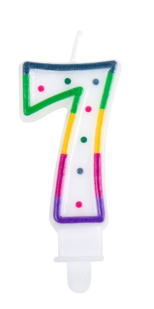 Boland Numero Di Candela 7 Con Supporto Di Cera 2 Pezzi