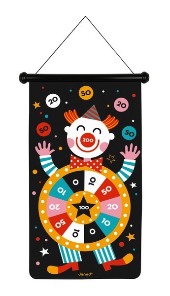 Janod Magnetic Dart Game - Circus Theme J02074 freccette magnetiche