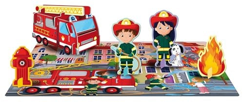 I Pompieri. Q-box. Ediz. a Colori. Con 10 Figurine Sagomate. Con Puzzle