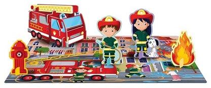 I Pompieri. Q-box. Ediz. a Colori. Con 10 Figurine Sagomate. Con Puzzle