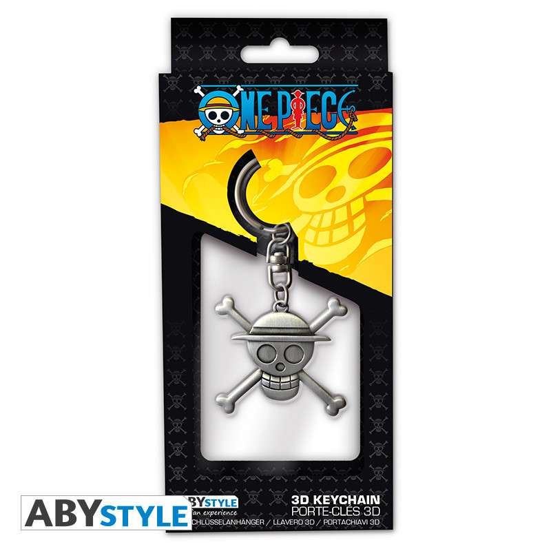 PORTACHIAVI Keychain One Piece Skull Luffy