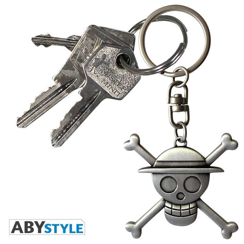 PORTACHIAVI Keychain One Piece Skull Luffy