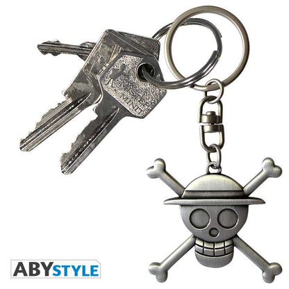 PORTACHIAVI Keychain One Piece Skull Luffy
