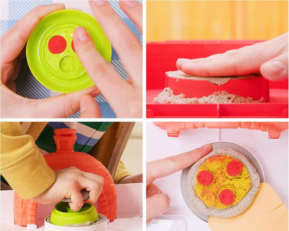 Kinetic Sand Squish Pizza Set 452 g – Kit Divertente Spin Master