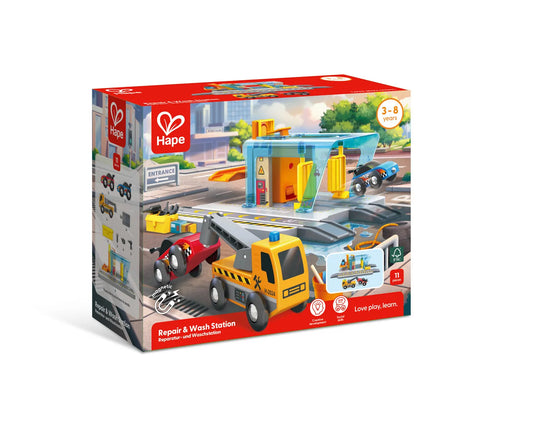 Hape Stazione di riparazione e lavaggio - 11 pezzi