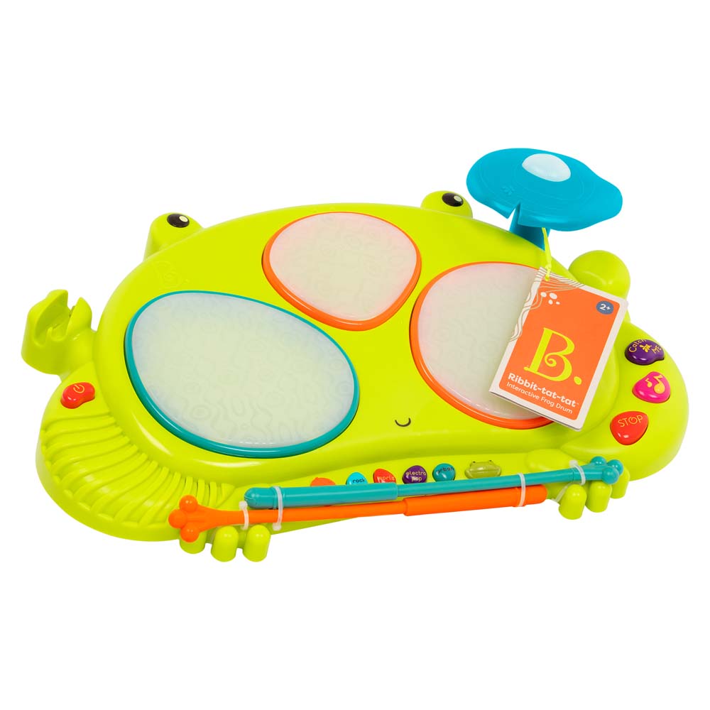 Ribbit-tat-tat Rana Tamburo luci suoni bambini batteria Battat