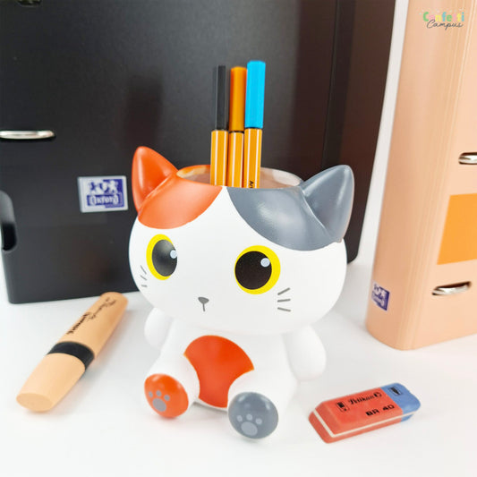 I Total Portapenne 3d arancione gatto