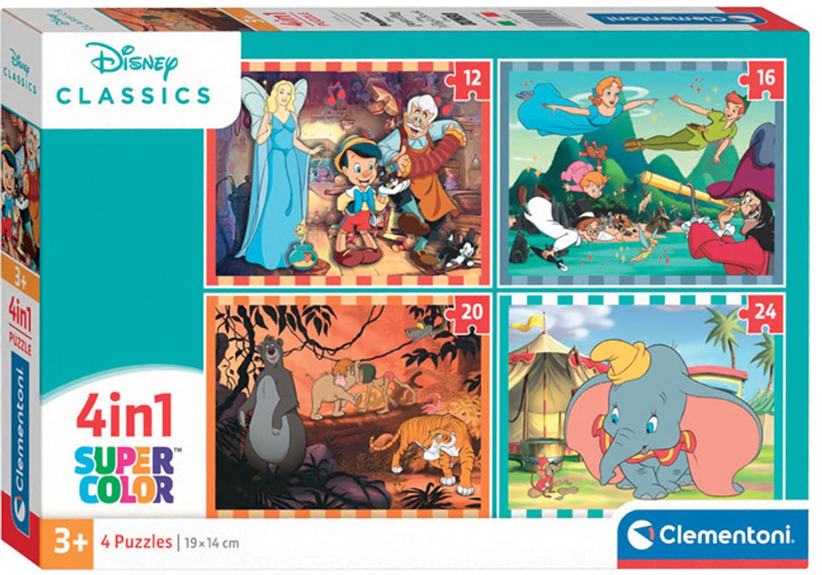 Clementoni Puzzle 4in1 - Disney Classics