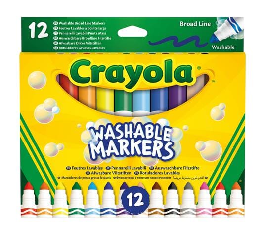 12 PENNARELLI PUNTA MAXI Lavabili crayola - toysvaldichiana.it