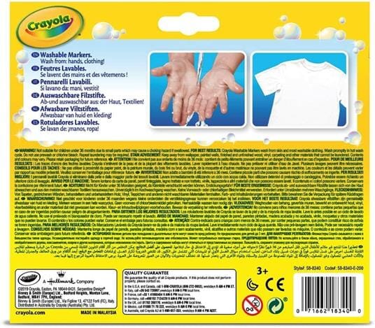 12 PENNARELLI PUNTA MAXI Lavabili crayola - toysvaldichiana.it