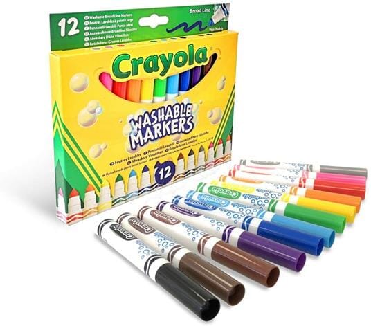 12 PENNARELLI PUNTA MAXI Lavabili crayola - toysvaldichiana.it