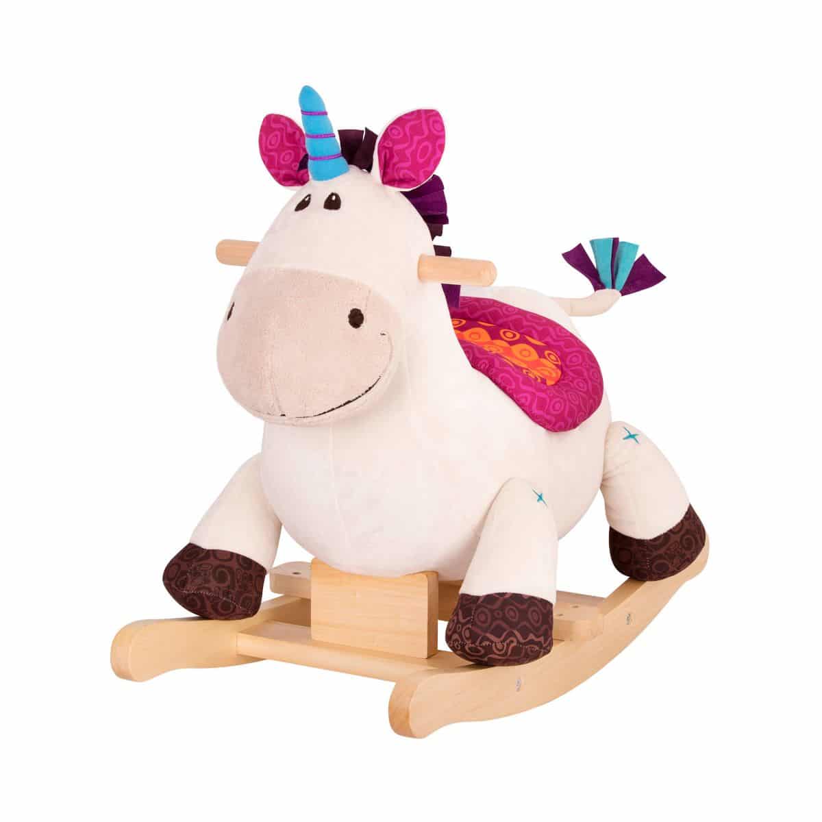 B. Toys B. Dilly-Dally L'unicorno a dondolo.