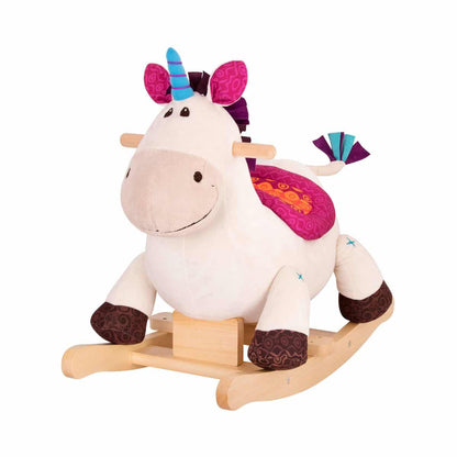 B. Toys B. Dilly-Dally L'unicorno a dondolo.