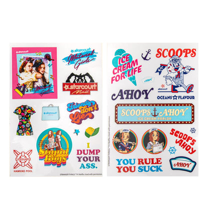 DB LINE – Set 24 Adesivi Stranger Things Stagione 3 – Licenza Ufficiale