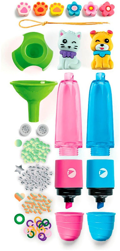 Clementoni Idea - Create Your Highlighters: Sweet Pets Laboratorio Degli Evidenziatori Personalizzati Kit Creativo per Bambini 6+ Anni Con 3 Eviden