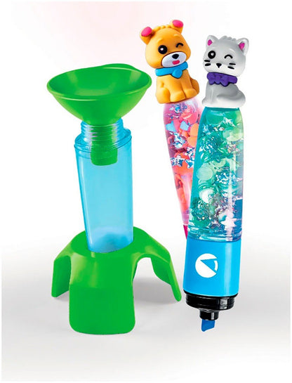 Clementoni Idea - Create Your Highlighters: Sweet Pets Laboratorio Degli Evidenziatori Personalizzati Kit Creativo per Bambini 6+ Anni Con 3 Eviden