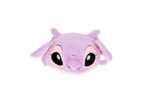 Disney Stitch Angel – Cuscino Peluche Scalda Mani 3 in 1 Lilla (35 cm)