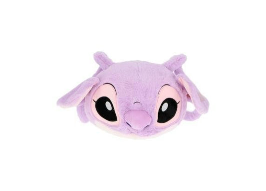 Disney Stitch Angel – Cuscino Peluche Scalda Mani 3 in 1 Lilla (35 cm)