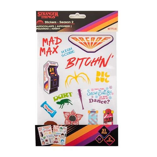 DB LINE – Set 31 Adesivi Stranger Things Stagione 2 – Licenza Ufficiale
