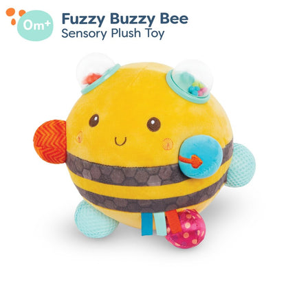 B. Toys Fuzzy Buzzy Bee - Ape Peluche Sensoriale con Suoni 0M+