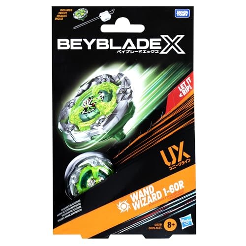 Hasbro Beyblade X Wand Wizard 1-60R UX - Starter Pack con Trottola e Launcher