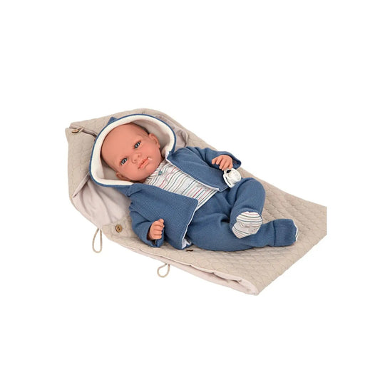 Arias Elegance - Bambola Cris Azzurra 40 cm con Meccanismo Pianto e Copertina
