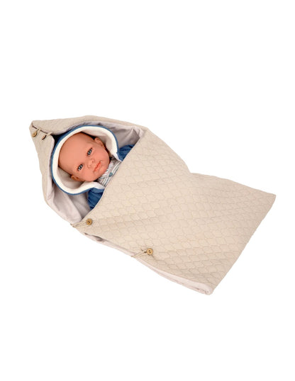 Arias Elegance - Bambola Cris Azzurra 40 cm con Meccanismo Pianto e Copertina