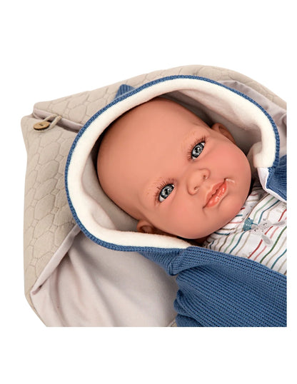 Arias Elegance - Bambola Cris Azzurra 40 cm con Meccanismo Pianto e Copertina