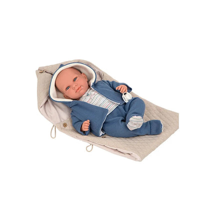 Arias Elegance - Bambola Cris Azzurra 40 cm con Meccanismo Pianto e Copertina