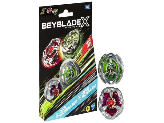 Beyblade X Beat Tyranno 4-70Q & Knife Shinobi 4-80HN - Set Doppio