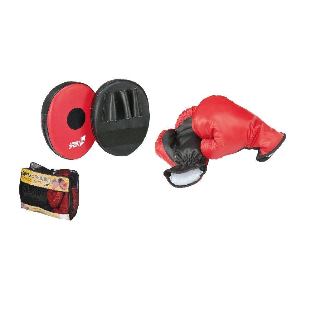 Set da allenamento per boxe con guantoni e paracolpi